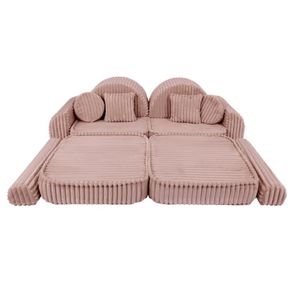 Churros Pocket Max Kids Sofa, Ruby Chocolate Pink
