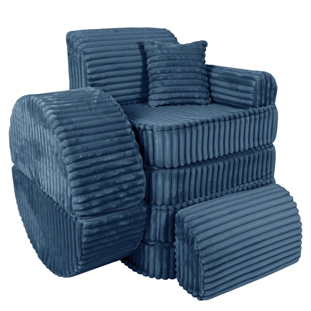 Churros Pocket Max Kids Sofa, Midnight Blue