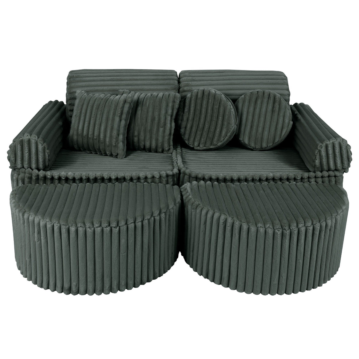 Churros Pocket Max Kids Sofa, Pine Forest Green