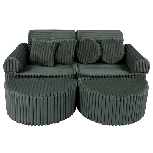 Churros Pocket Max Kids Sofa, Pine Forest Green