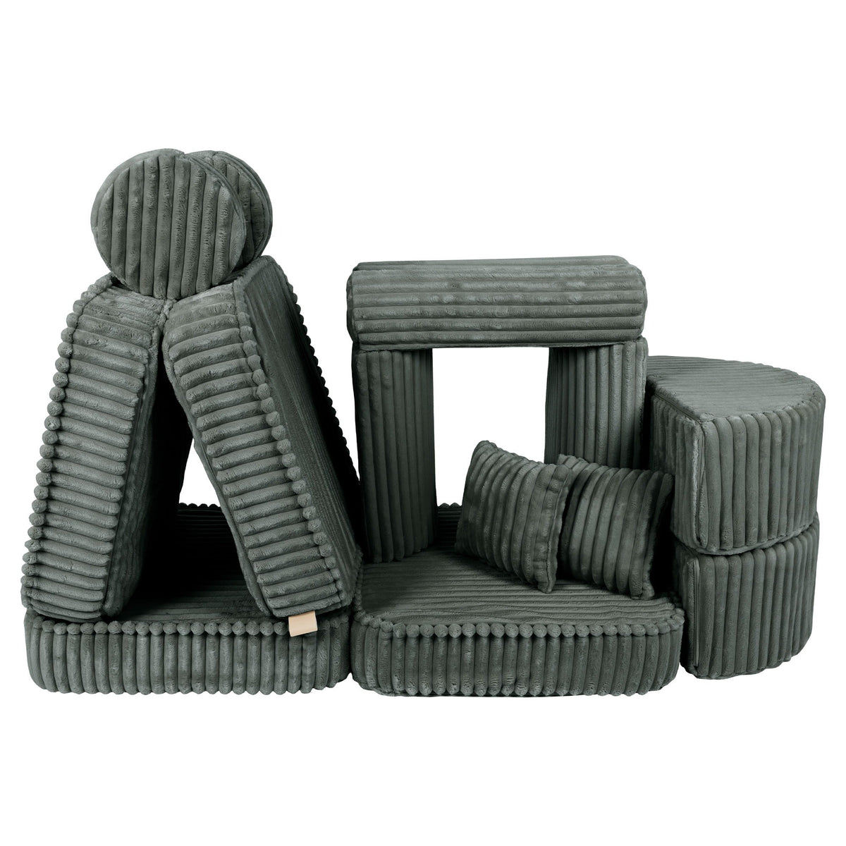 Churros Pocket Max Kids Sofa, Pine Forest Green