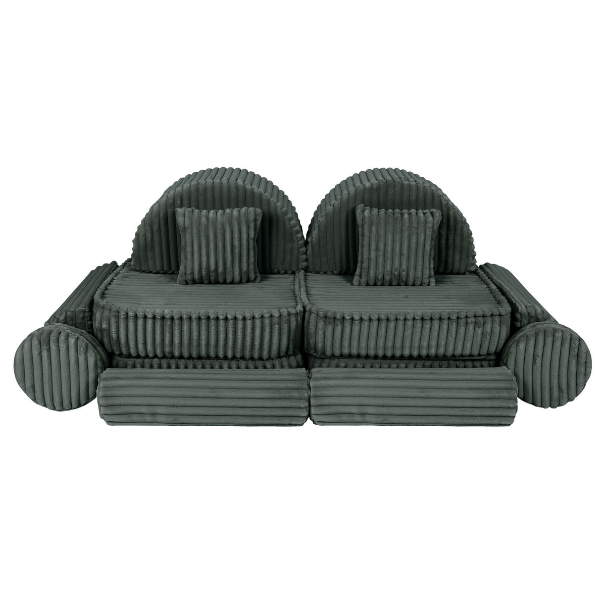 Churros Pocket Max Kids Sofa, Pine Forest Green