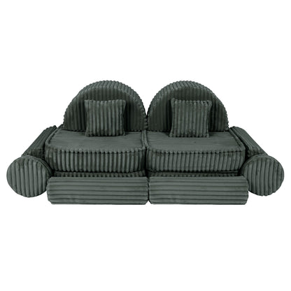 Churros Pocket Max Kids Sofa, Pine Forest Green