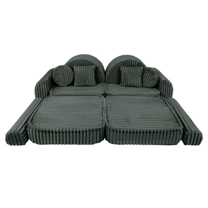 Churros Pocket Max Kids Sofa, Pine Forest Green