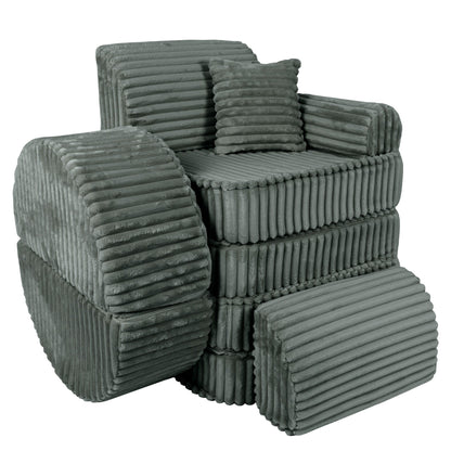 Churros Pocket Max Kids Sofa, Pine Forest Green