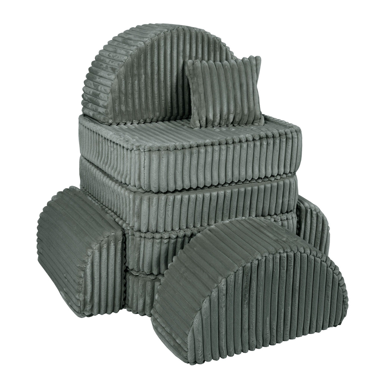 Churros Pocket Max Kids Sofa, Pine Forest Green