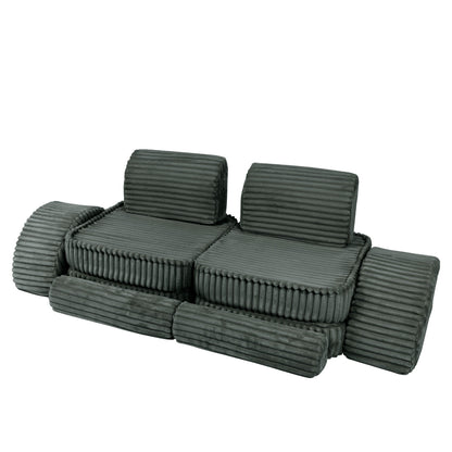 Churros Pocket Max Kids Sofa, Pine Forest Green