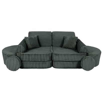 Churros Pocket Max Kids Sofa, Pine Forest Green