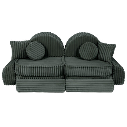 Churros Pocket Max Kids Sofa, Pine Forest Green