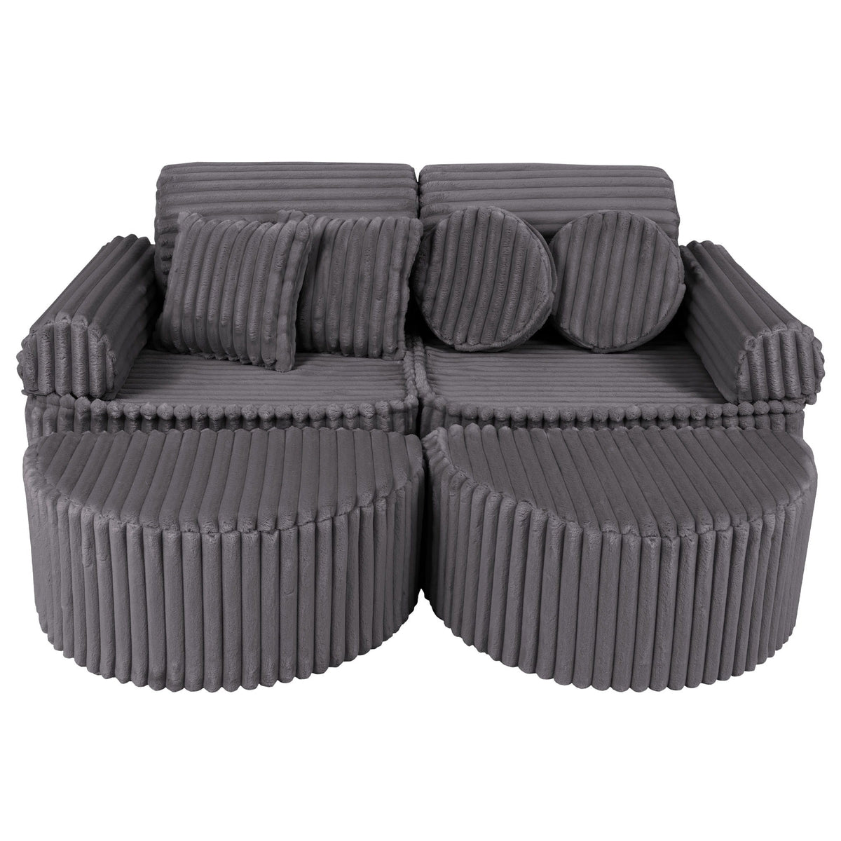 Churros Pocket Max Kids Sofa, Jurassic Grey