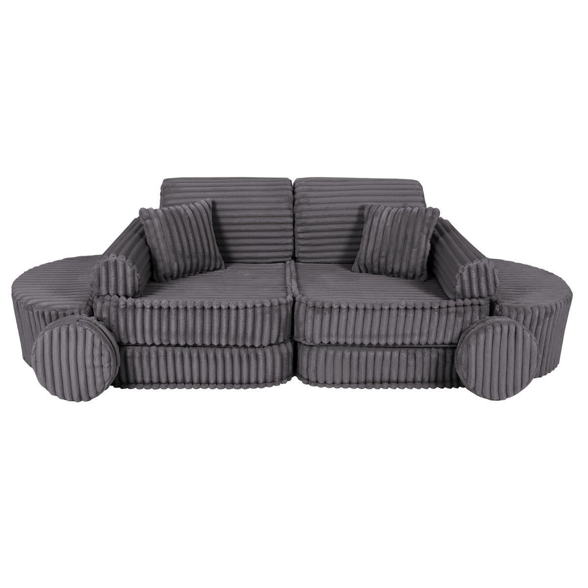Churros Pocket Max Kids Sofa, Jurassic Grey