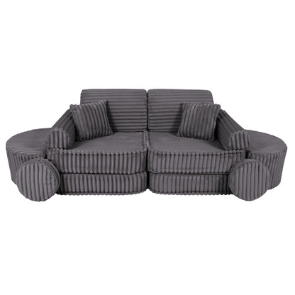 Churros Pocket Max Kids Sofa, Jurassic Grey