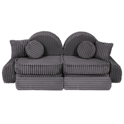 Churros Pocket Max Kids Sofa, Jurassic Grey