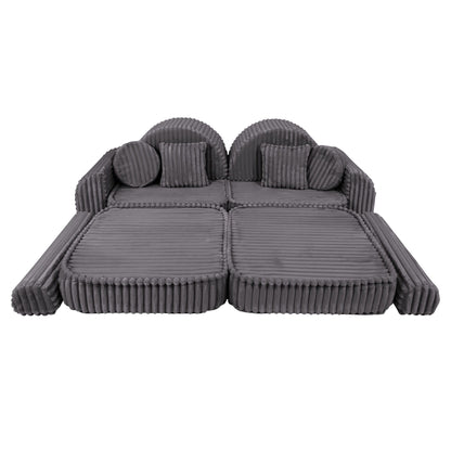 Churros Pocket Max Kids Sofa, Jurassic Grey