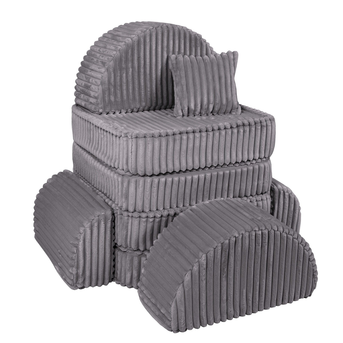 Churros Pocket Max Kids Sofa, Jurassic Grey