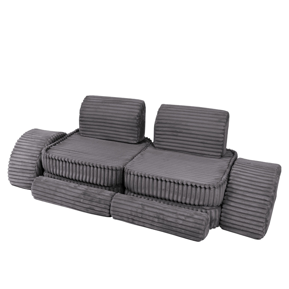 Churros Pocket Max Kids Sofa, Jurassic Grey