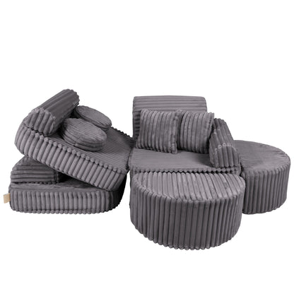 Churros Pocket Max Kids Sofa, Jurassic Grey