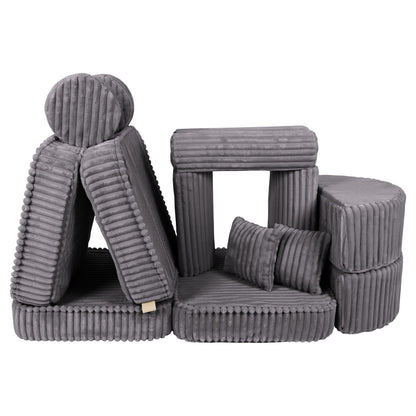 Churros Pocket Max Kids Sofa, Jurassic Grey