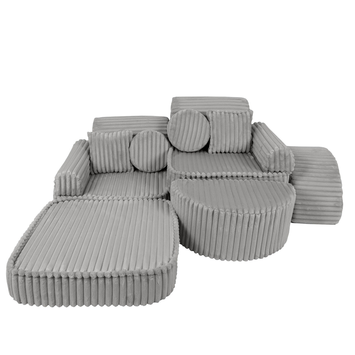 Churros Pocket Max Kids Sofa, Moon Dust Grey