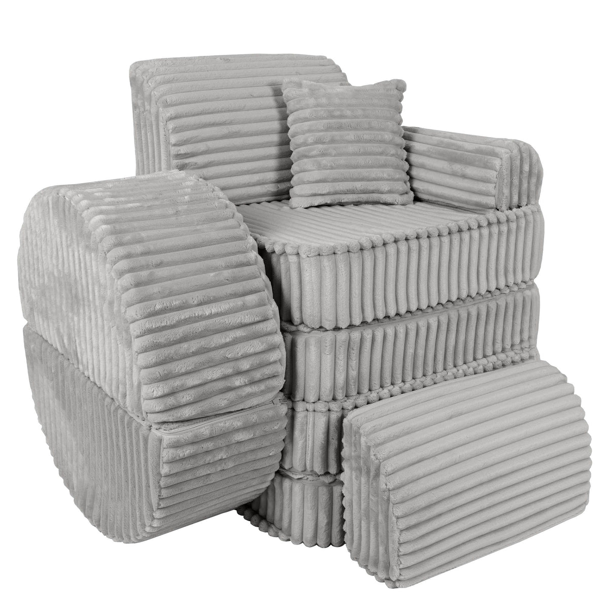 Churros Pocket Max Kids Sofa, Moon Dust Grey