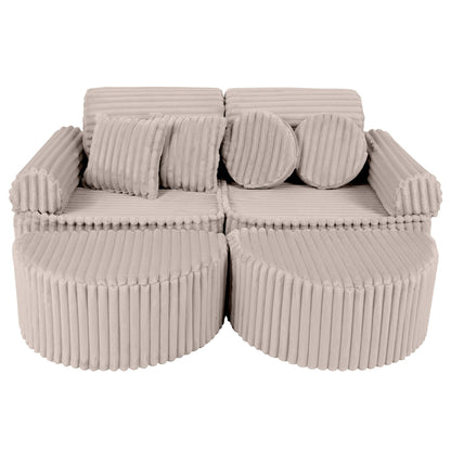 Churros Pocket Max Kids Sofa, Pebble Beige