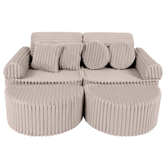 Churros Pocket Max Kids Sofa, Pebble Beige
