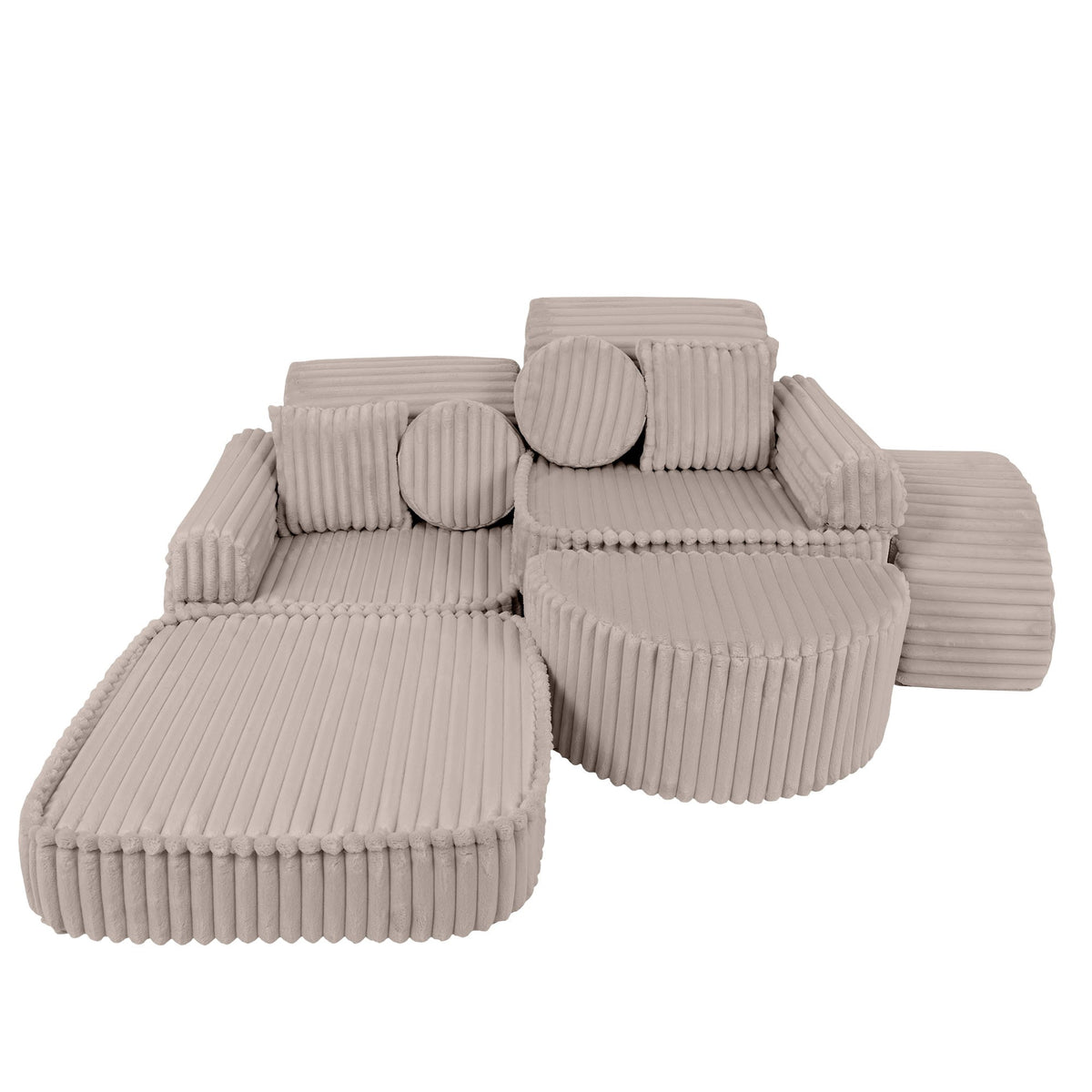 Churros Pocket Max Kids Sofa, Pebble Beige