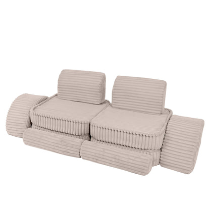 Churros Pocket Max Kids Sofa, Pebble Beige
