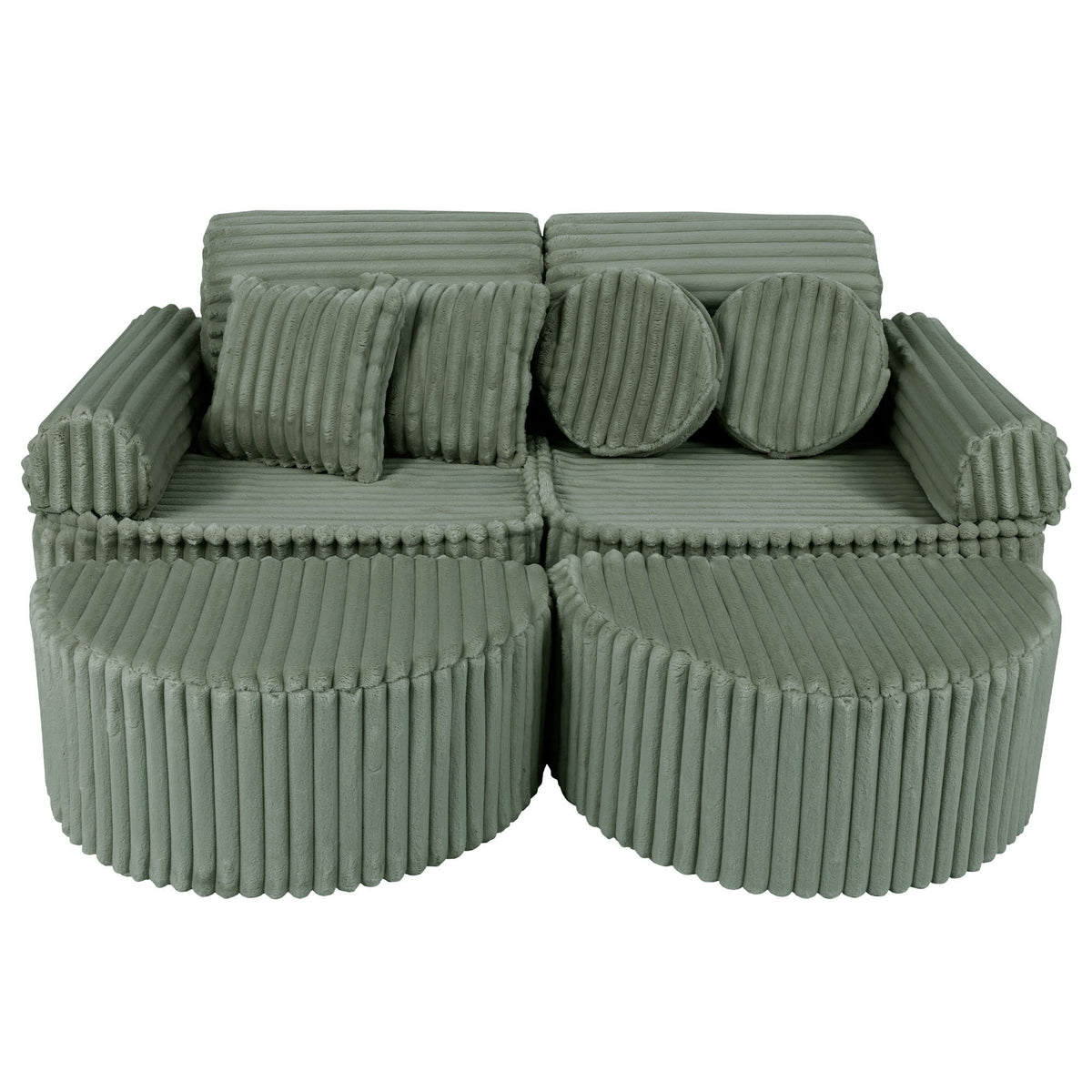 Churros Pocket Max Kids Sofa, Olive Sage Green