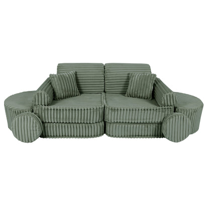 Churros Pocket Max Kids Sofa, Olive Sage Green