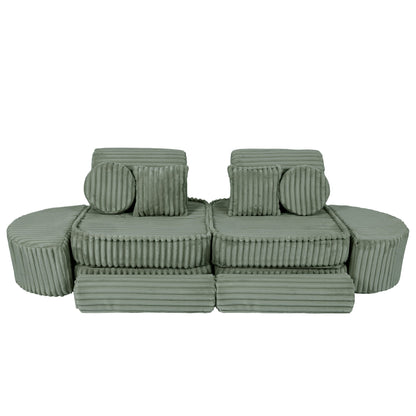 Churros Pocket Max Kids Sofa, Olive Sage Green
