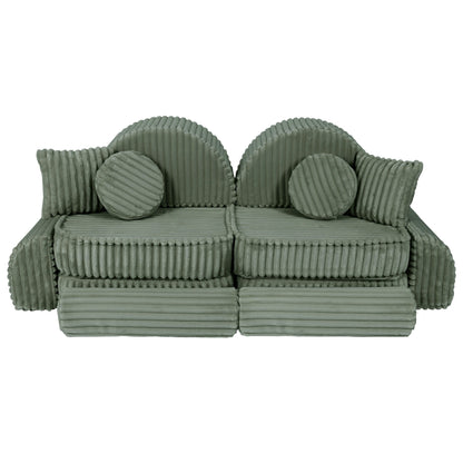 Churros Pocket Max Kids Sofa, Olive Sage Green