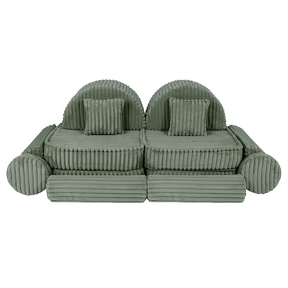 Churros Pocket Max Kids Sofa, Olive Sage Green