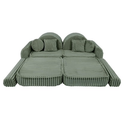 Churros Pocket Max Kids Sofa, Olive Sage Green