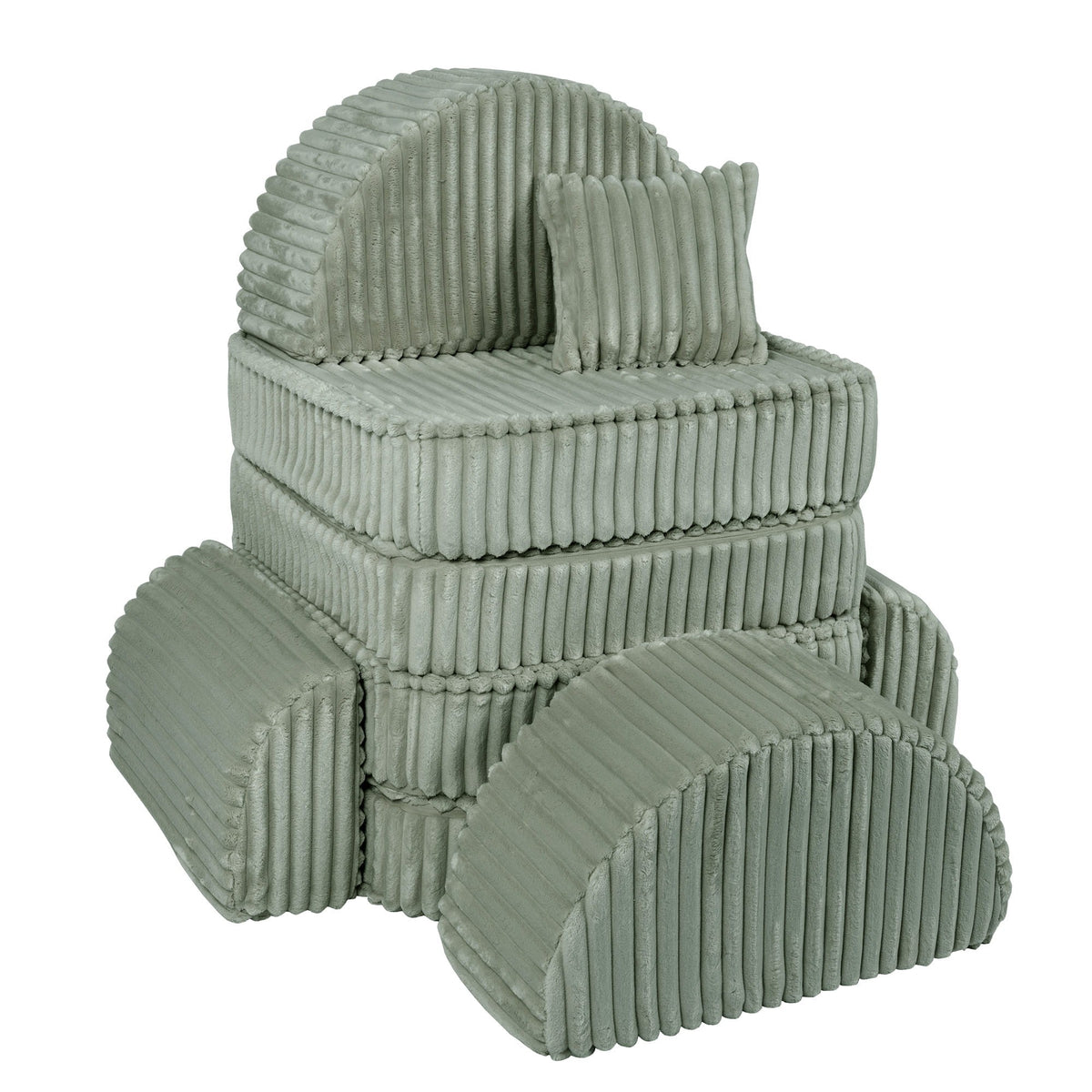 Churros Pocket Max Kids Sofa, Olive Sage Green