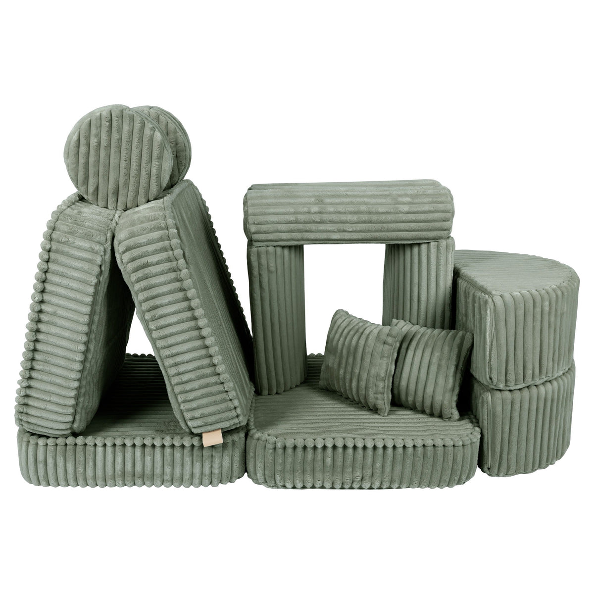 Churros Pocket Max Kids Sofa, Olive Sage Green