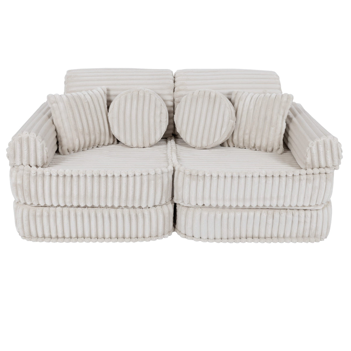 Churros Pocket Plus Kids Sofa, Cotton Candy White