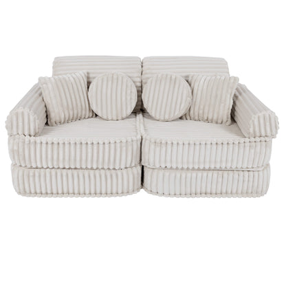 Churros Pocket Plus Kids Sofa, Cotton Candy White
