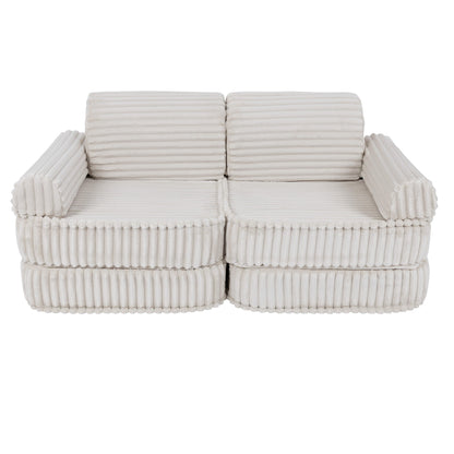 Churros Pocket Plus Kids Sofa, Cotton Candy White