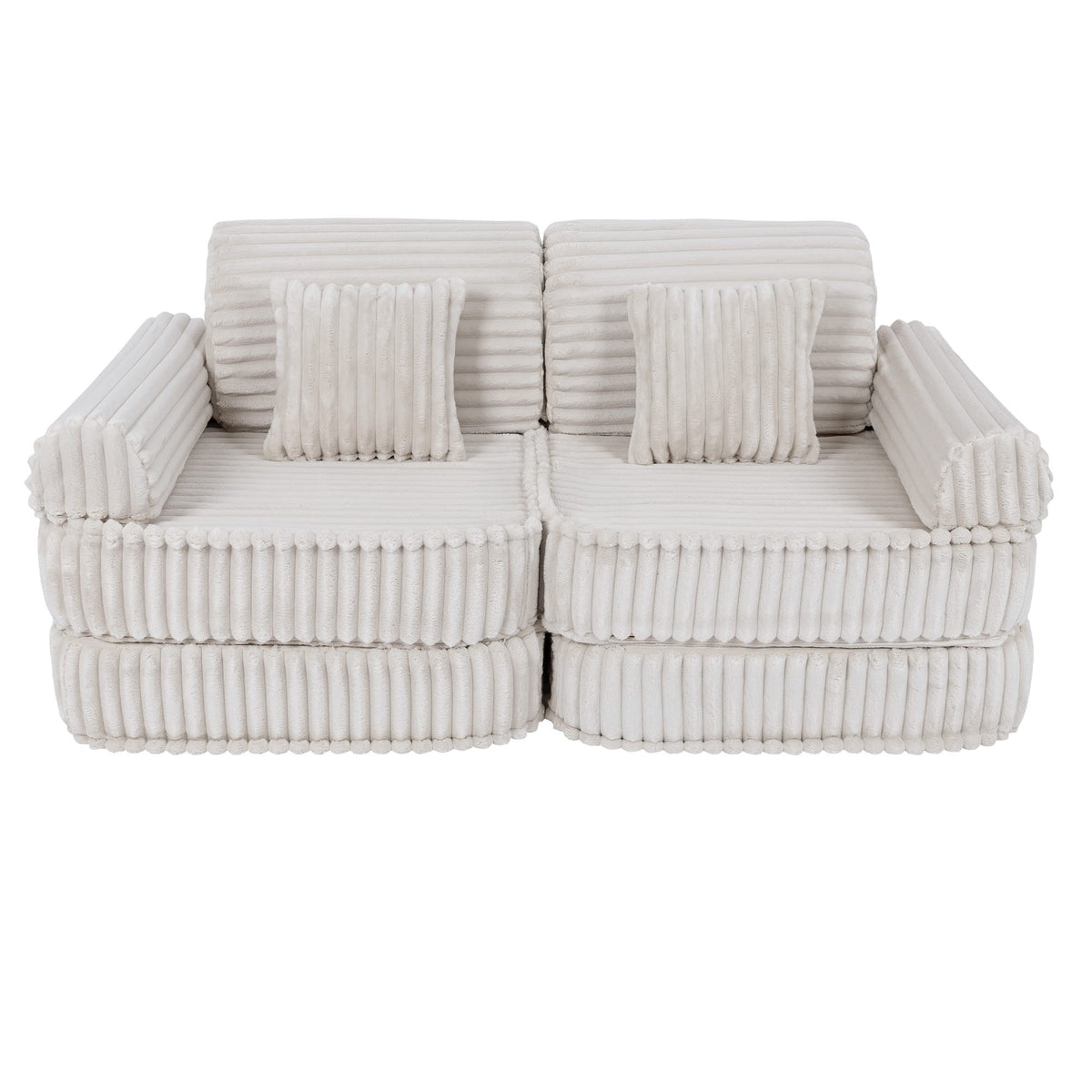 Churros Pocket Plus Kids Sofa, Cotton Candy White