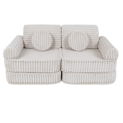 Churros Pocket Plus Kids Sofa, Cotton Candy White