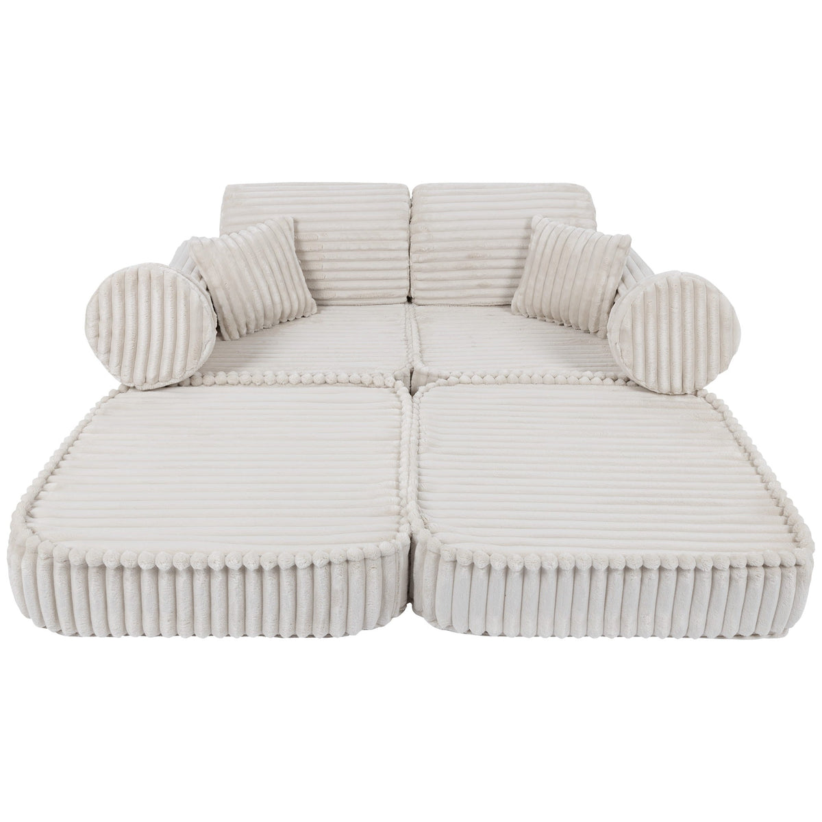 Churros Pocket Plus Kids Sofa, Cotton Candy White