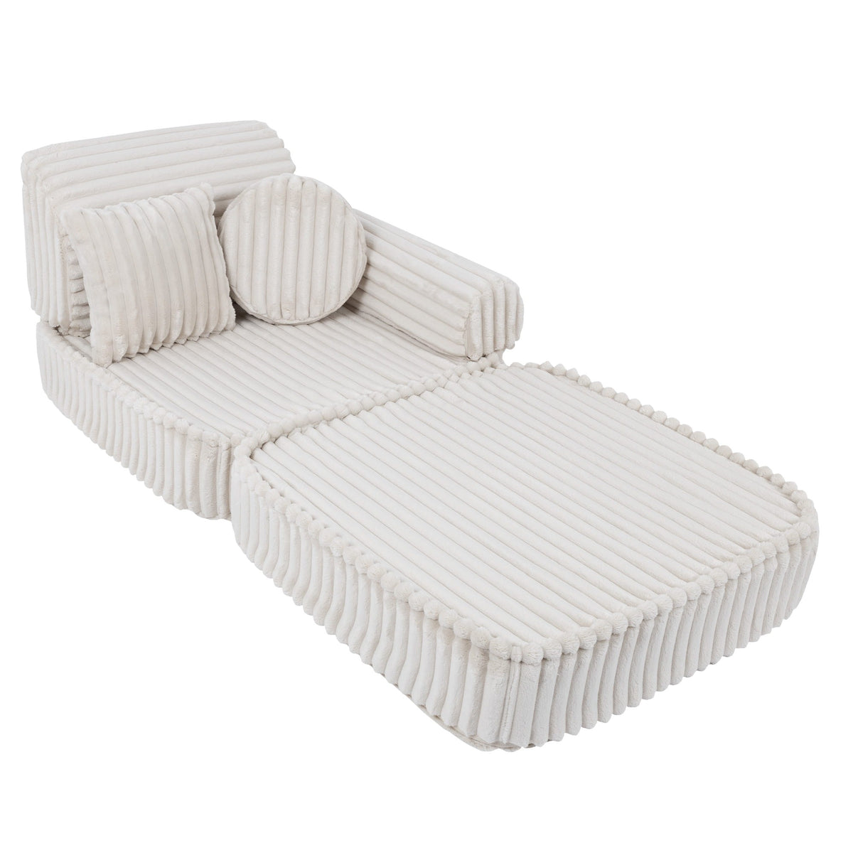 Churros Pocket Plus Kids Sofa, Cotton Candy White