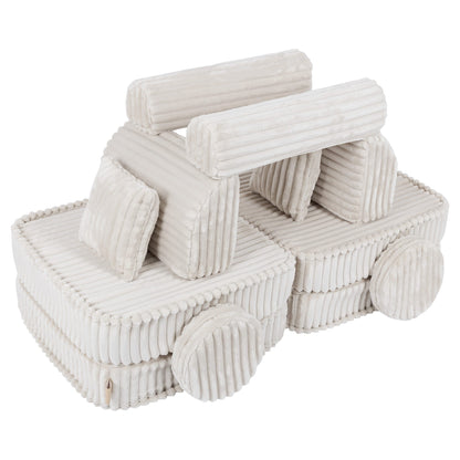 Churros Pocket Plus Kids Sofa, Cotton Candy White