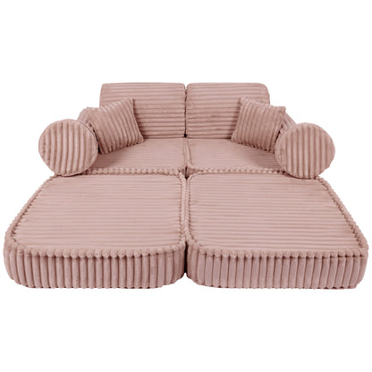Churros Pocket Plus Kids Sofa, Ruby Chocolate Pink