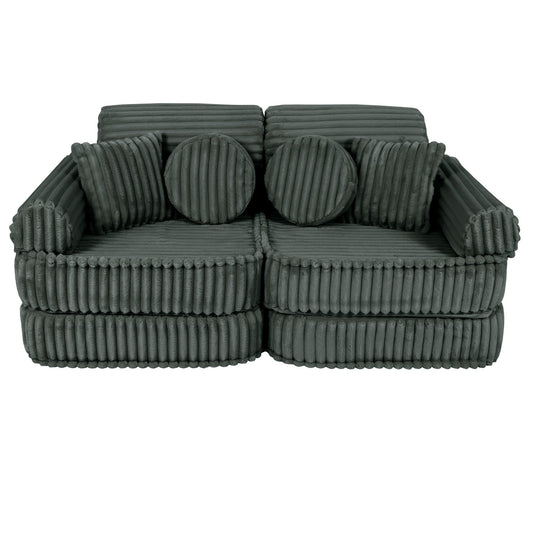 Churros Pocket Plus Kids Sofa, Pine Forest Green