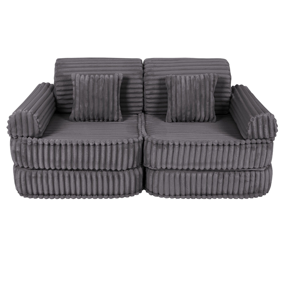 Churros Pocket Plus Kids Sofa, Jurassic Grey