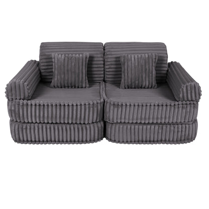 Churros Pocket Plus Kids Sofa, Jurassic Grey