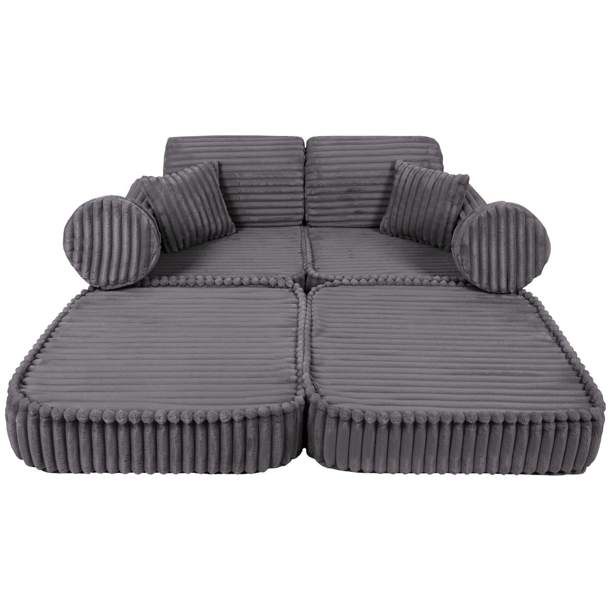 Churros Pocket Plus Kids Sofa, Jurassic Grey