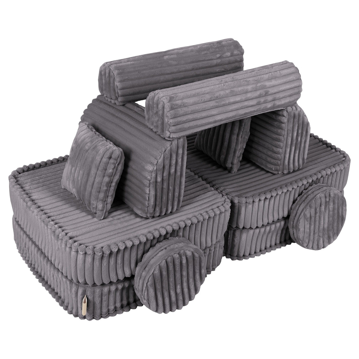 Churros Pocket Plus Kids Sofa, Jurassic Grey